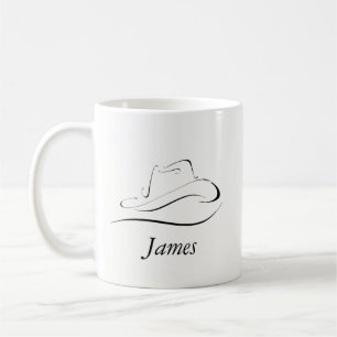 Customisable Coffee Mug With Cowboy Hat