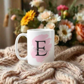 Customisable Coffee Mug with Monogram & Name