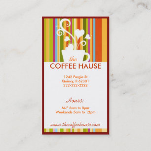 Customisable Coffee Shop Business Cards