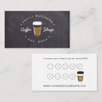 Customisable coffee shop business logo chalkboard