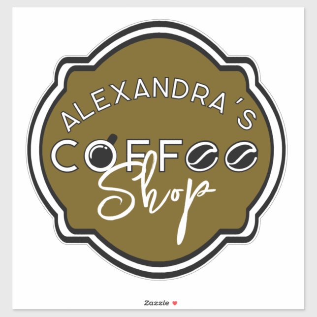 Customisable coffee shop logo for business / home (Sheet)