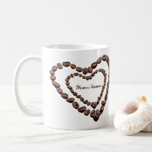 Customisable Coffeeholic mug coffee beans love!