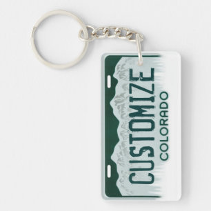 Customisable Colorado license plate keychain
