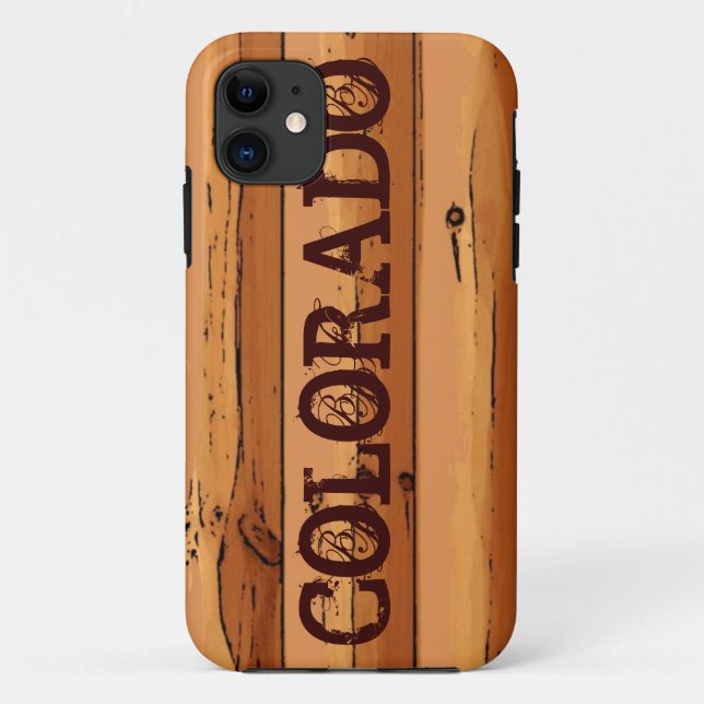 Customisable Colorado wooden iphone 5 case (Back)