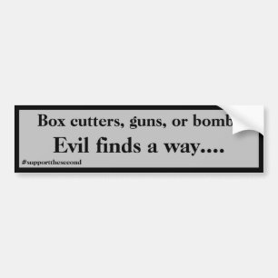Customisable Colour Evil Finds a Way Bumper Sticker