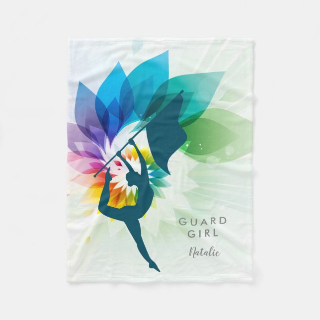 Customisable Colour Guard Fleece Throw Blanket (Front)