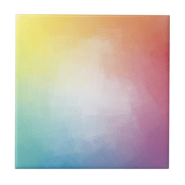 Customisable Colourful Abstract Elegant Template Tile (Front)