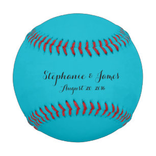 Customisable Colourful Blue Weddings Marriage Baseball