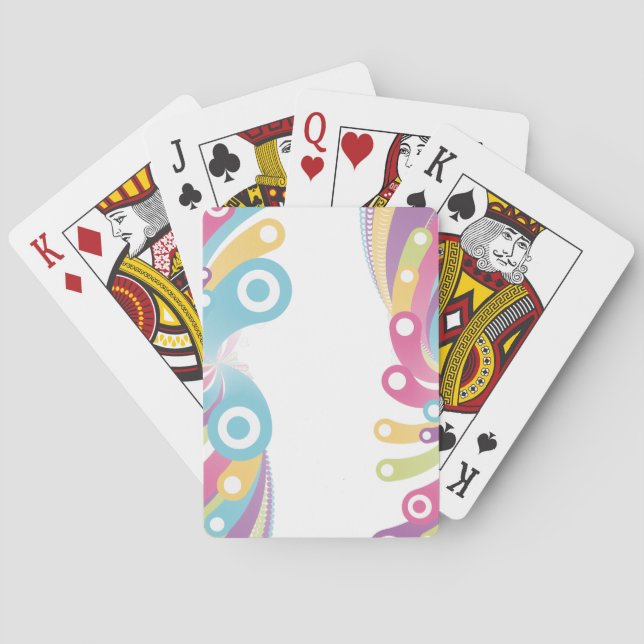 Customisable Colourful Circles Design Playing Cards (Back)