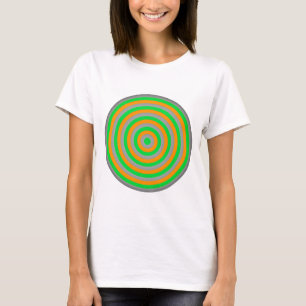Customisable Colourful Concentric Circle Design T-Shirt