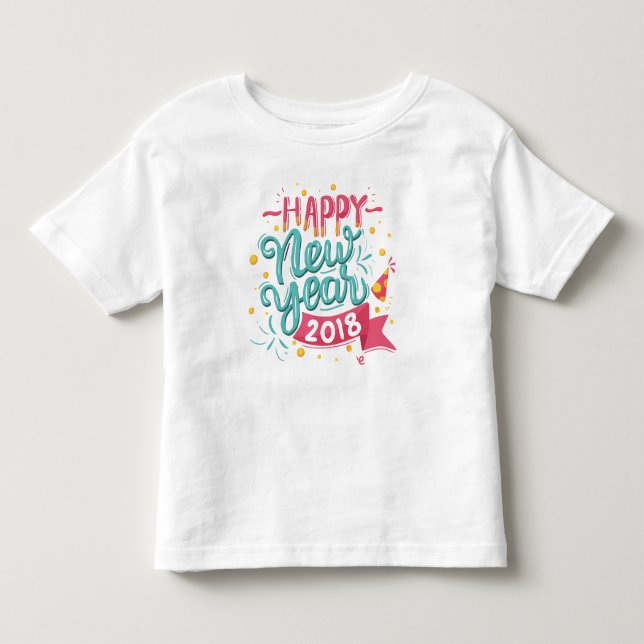 Customisable Colourful Happy New Year | Shirt (Front)