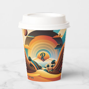 Customisable Colourful Vintage Diner Restaurant Paper Cups
