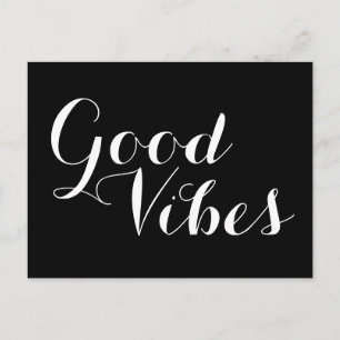 Customisable Colours Good Vibes Happy Uplifting Postcard