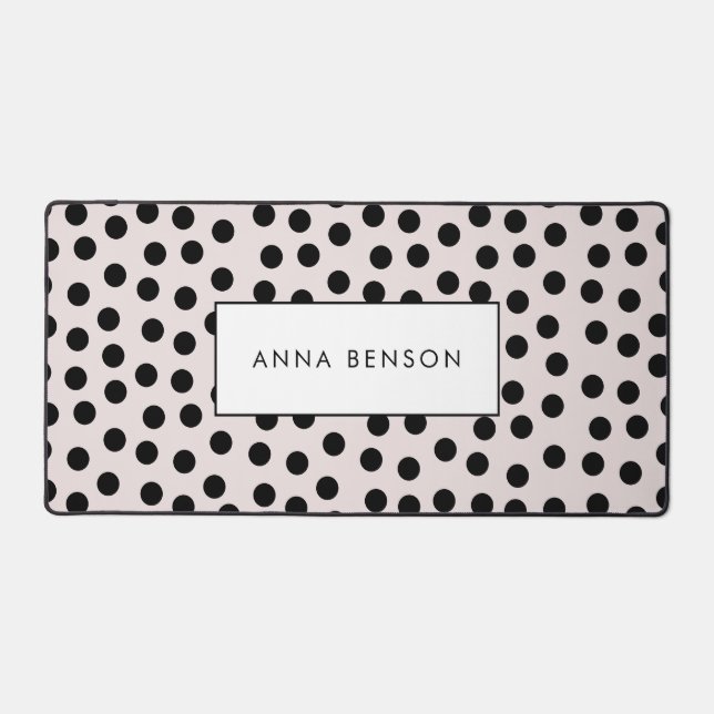 Customisable colours Polka dots Desk Mat (Front)