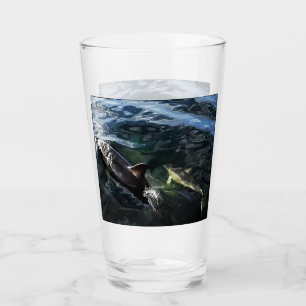 Customisable Common Dolphin Mum and Baby Glass