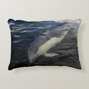 Customisable Common Dolphin Swimming Underwater Decorative Cushion