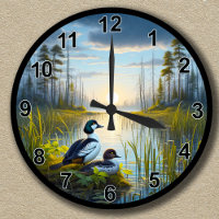 Customisable Common Goldeneye Ducks at Sunset Roun