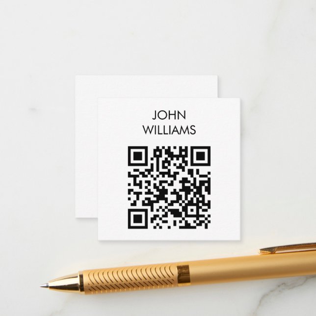 Customisable Company Exhibition Opening QR Code Enclosure Card (Front/Back In Situ)