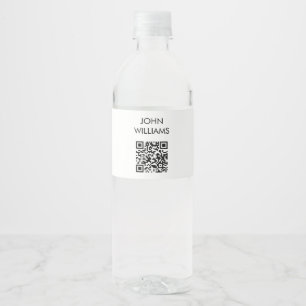 Customisable Company Exhibition Opening QR Code Water Bottle Label