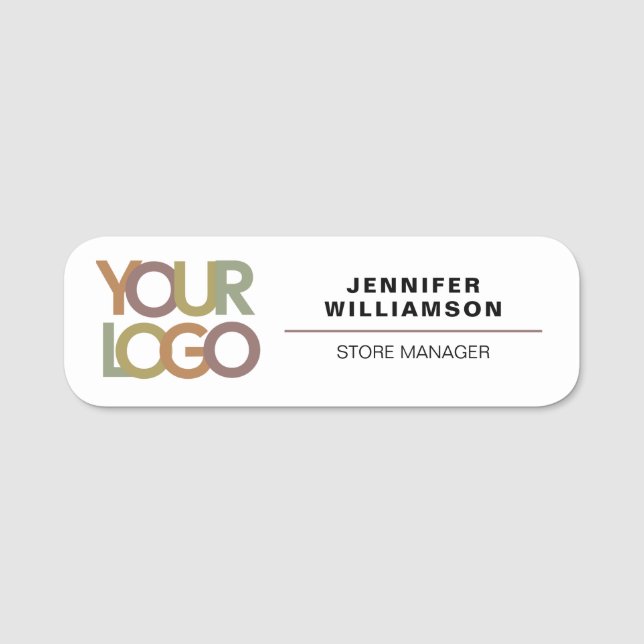 Customisable Company Logo & Employee Name Tag (Front)