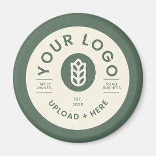 Customisable Company Logo Sage Green Magnet