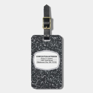 Customisable Composition Notebook Luggage Tag