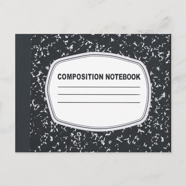 Customisable Composition Notebook Postcard (Front)