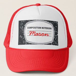 Customisable Composition Notebook Trucker Hat
