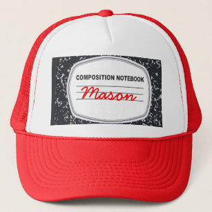 Customisable Composition Notebook Trucker Hat