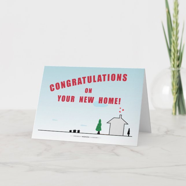 Customisable Congratulations on Your New Home Card (Front)