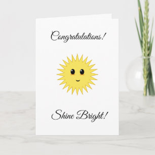 Customisable Congratulations Shine Bright on White Card