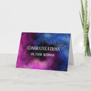 Customisable congratulations wedding celestial card