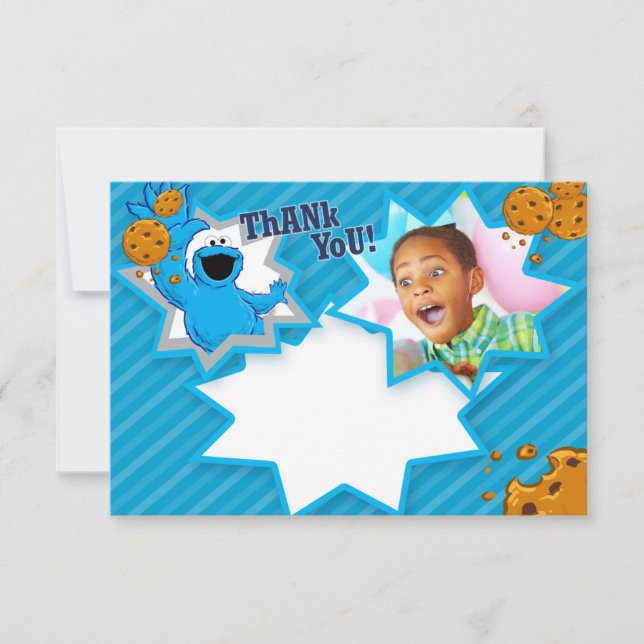 Customisable Cookie Monster Thank You Card (Front)
