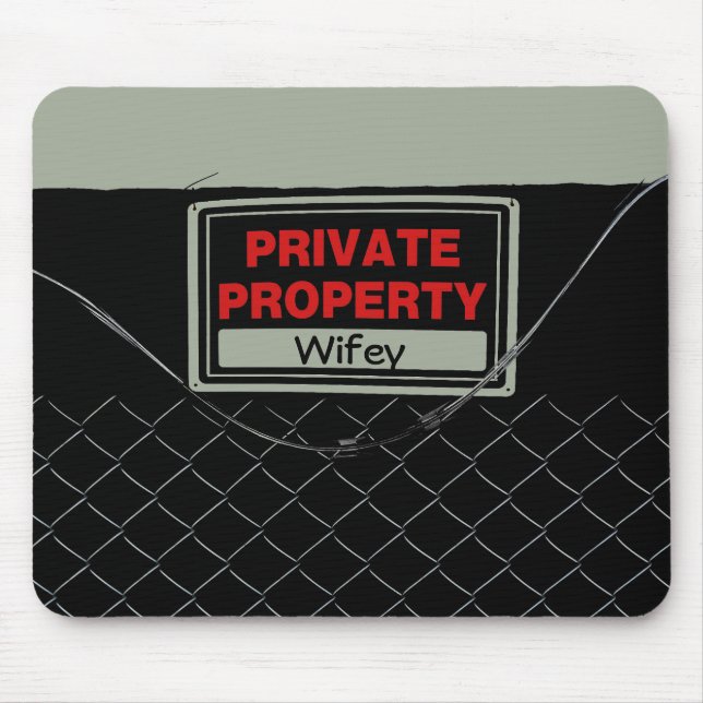 Customisable Cool Fun Unique Wifey Mouse Mat (Front)