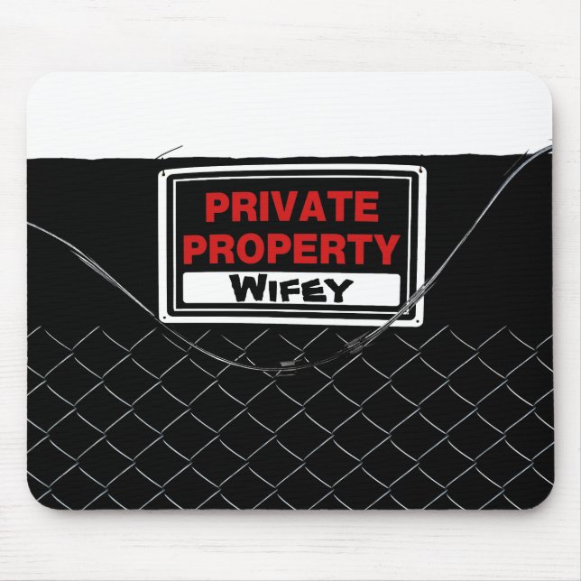 Customisable Cool Fun Unique Wifey Mouse Mat (Front)