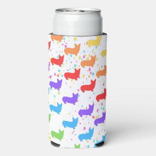 Customisable Corgi, Monogrammed Party Favour Seltzer Can Cooler