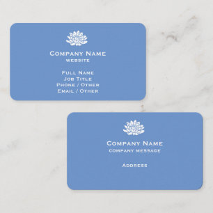 Customisable Cornflower Blue Business Card
