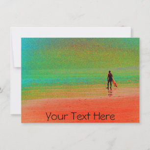 Customisable Cornwall surfer card