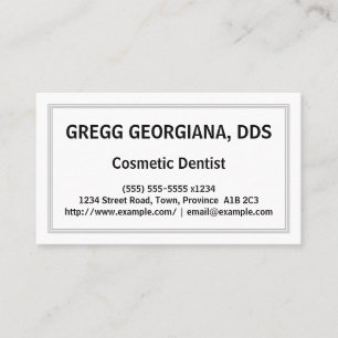 Customisable Cosmetic Dentist Business Card