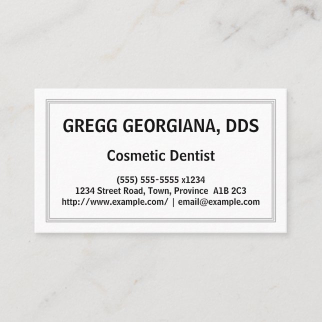 Customisable Cosmetic Dentist Business Card (Front)