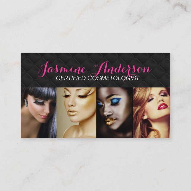 Customisable Cosmetologist Business Cards (Front)