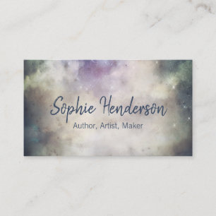 Customisable Cosmic Cloudy Author Artist Maker Business Card