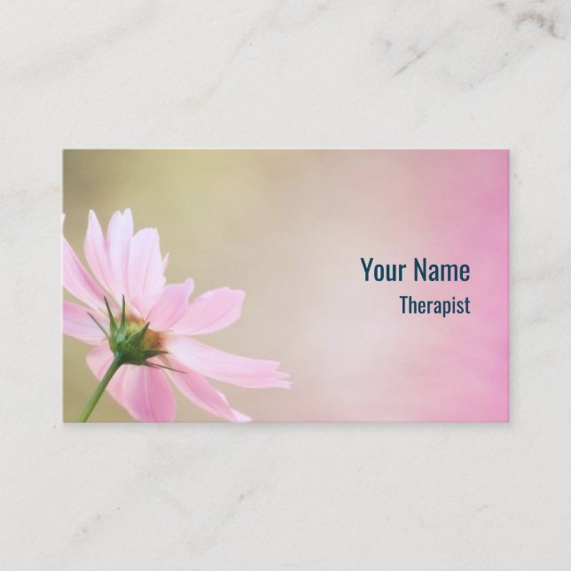 Customisable counsellor therapist cosmos business card (Front)