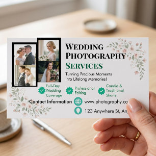 Customisable Couple Portrait Photographer Magnetic Business Card