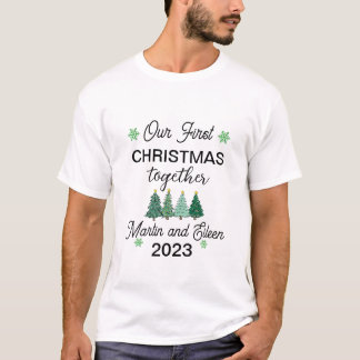 Customisable Couples First Christmas Men's T-Shirt