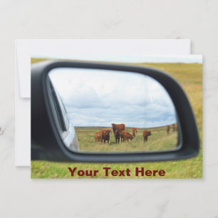 Customisable cows in the mirror card