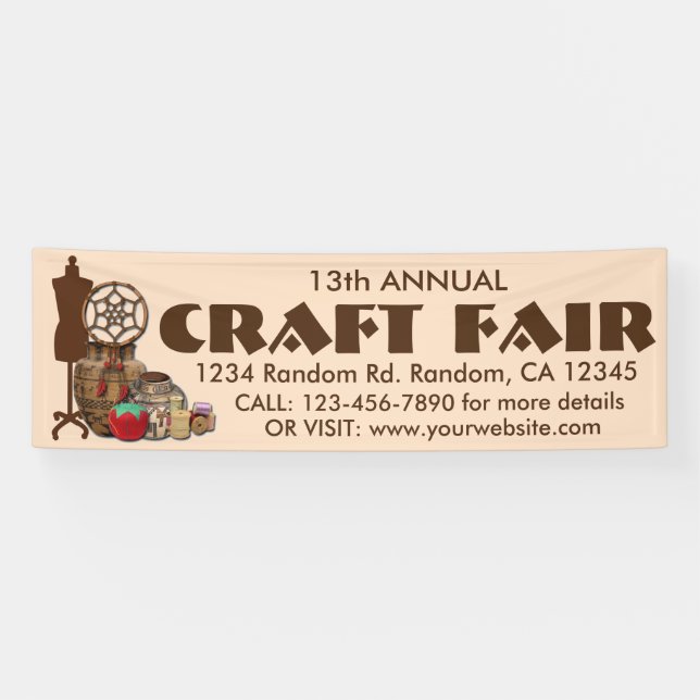 Customisable Craft Fair banner sign (Horizontal)