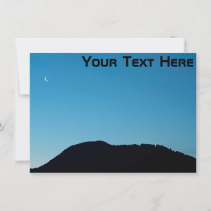 Customisable crescent moon Card