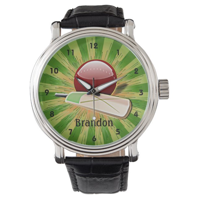 Customisable Cricket Design Watch (Front)