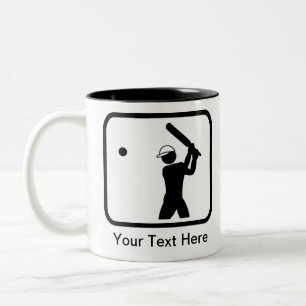 Customisable Cricket Logo Two-Tone Coffee Mug